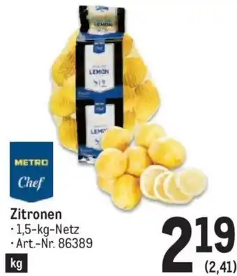 Metro Zitronen . 1,5-kg-Netz Art.-Nr. 86389 Angebot