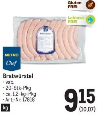 Metro Bratwürstel • ca. 1,2-kg-Pkg •Art.-Nr. 17818 Angebot