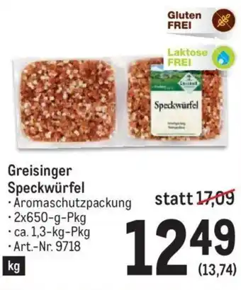 Metro Greisinger Speckwürfel • 2x650-g-Pkg Angebot