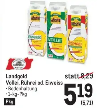 Metro Landgold Vollei, Rührei od. Eiweiss • 1-kg-Pkg Angebot