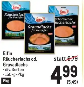 Metro Elfin Räucherlachs od. Gravadlachs . 150-g-Pkg Angebot