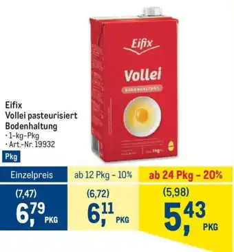 Metro Eifix Vollei pasteurisiert Bodenhaltung • 1-kg-Pkg Angebot