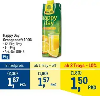 Metro Happy Day Orangensaft 100% • 1-L-Pkg Angebot