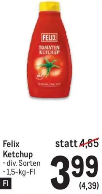 Metro Felix Ketchup • div. Sorten . 1,5-kg-FI Angebot