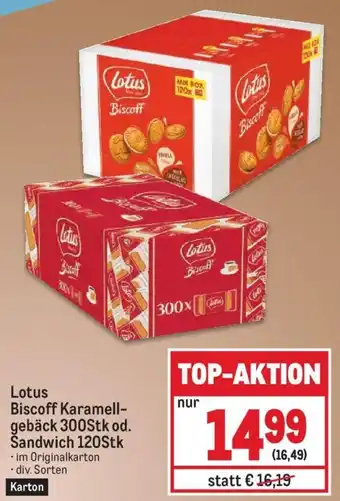 Metro Lotus Biscoff Karamell-gebäck 300Stk od. Sandwich 120Stk • im Originalkarton • div. Sorten Angebot