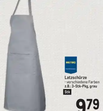 Metro Latzschürze • verschiedene Farben z.B.: 3-Stk-Pkg, grau Stk Angebot