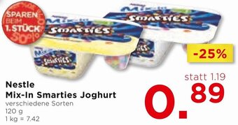 Unimarkt Nestle Mix-In Smarties Joghurt 120 g Angebot