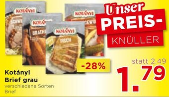 Unimarkt Kotányi Brief grau verschiedene Sorten Angebot