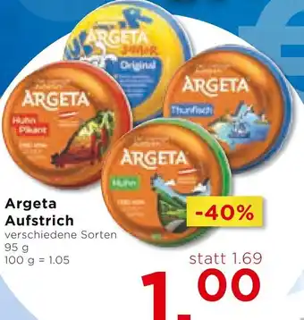 Unimarkt Argeta Aufstrich verschiedene Sorten 95 Argeta Aufstrich verschiedene Sorten Angebot