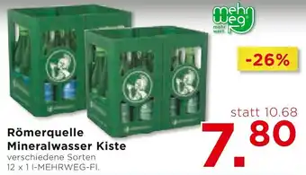 Unimarkt Römerquelle Mineralwasser Kiste verschiedene Sorten 12 x 1 I-MEHRWEG-FI. Angebot