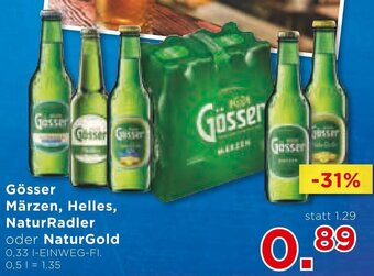 Unimarkt Gösser Märzen, Helles, NaturRadler oder NaturGold 0,33L Angebot