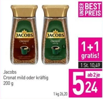 Sutterlüty Jacobs Cronat mild oder kräftig 200 g Angebot