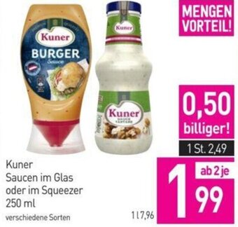 Sutterlüty Kuner Saucen im Glas oder im Squeezer 250 ml Angebot
