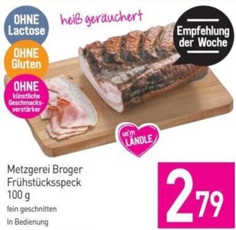 Sutterlüty Metzgerei Broger Frühstücksspeck 100 g Angebot