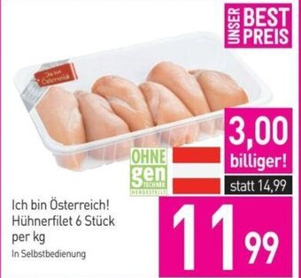 Sutterlüty Ich bin Österreich! Hühnerfilet 6 Stück per kg Angebot