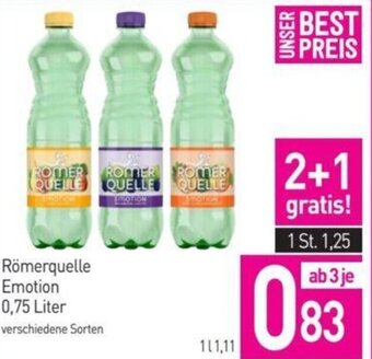 Sutterlüty Römerquelle Emotion 0,75 Liter Angebot