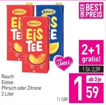 Sutterlüty Rauch Eistee Pfirsich oder Zitrone 2 Liter Angebot