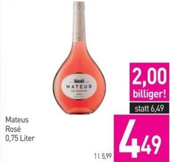 Sutterlüty Mateus Rosé 0,75 Liter Angebot