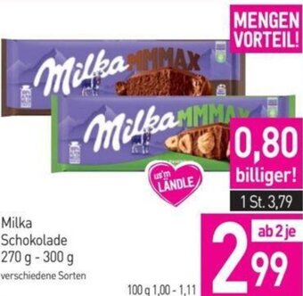 Sutterlüty Milka Schokolade 270 g - 300 g Angebot