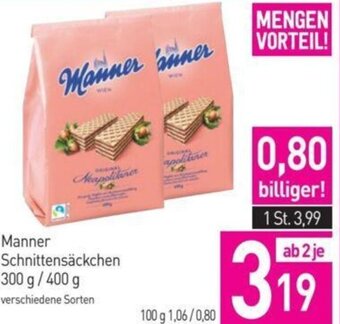 Sutterlüty Manner Schnittensäckchen 300 g / 400 g Angebot