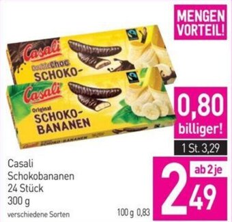 Sutterlüty Casali Schokobananen 24 Stück 300 g Angebot