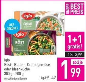 Sutterlüty Iglo Röst-, Butter-, Cremegemüse oder Ideenküche 300 g- 500 g Angebot