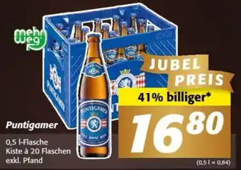 Nah&Frisch Puntigamer 0,5 1-Flasche Kiste à 20 Flaschen exkl. Pfand Angebot