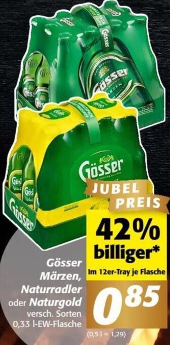 Nah&Frisch Gösser Märzen, Naturradler oder Naturgold versch. Sorten 0,33 1-EW-Flasche Angebot
