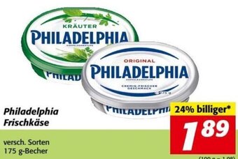 Nah&Frisch Philadelphia Frischkäse versch. Sorten 175 g-Becher Angebot