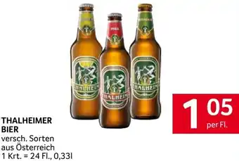 Transgourmet THALHEIMER BIER versch. Sorten aus Österreich per Fl. Angebot
