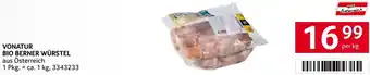 Transgourmet VONATUR BIO BERNER WÜRSTEL aus Österreich per kg Angebot