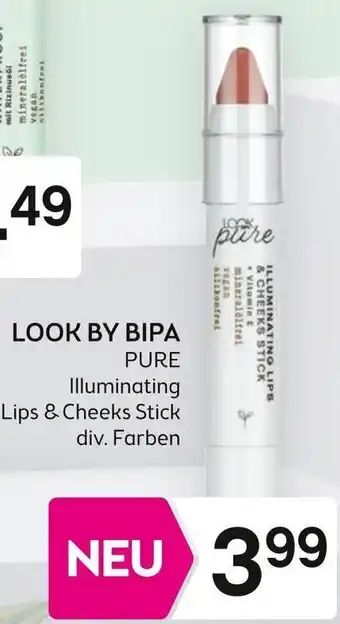 Bipa LOOK BY BIPA PURE Illuminating Lips & Cheeks Stick div. Farben Angebot