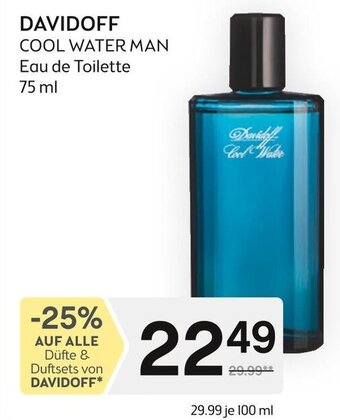Bipa DAVIDOFF COOL WATER MAN Eau de Toilette 75 ml Angebot