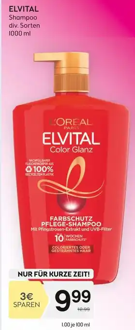 Bipa ELVITAL Shampoo div. Sorten 1000 ml Angebot