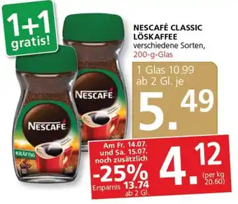 SPAR Gourmet NESCAFÉ CLASSIC LÖSKAFFEE verschiedene Sorten, 200-g-Glas Angebot