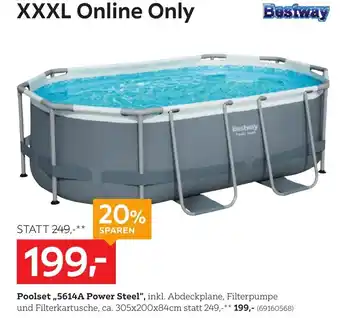 XXXLutz Bestway Poolset ,,5614A Power Steel", inkl. Abdeckplane, Filterpumpe und Filterkartusche, ca. 305x200x84cm Angebot