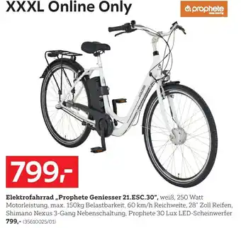 XXXLutz Elektrofahrrad ,,Prophete Geniesser 21.ESC.30", Angebot