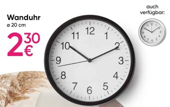 Pepco Wanduhr Ø 20 cm Angebot