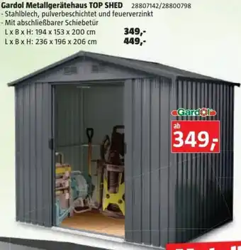 Bauhaus Gardol Metallgerätehaus TOP SHED 28807142/28800798 Angebot