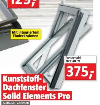 Bauhaus Kunststoff-Dachfenster Solid Elements Pro Preisbeispiel 78 x 140 cm Angebot