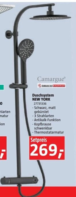 Bauhaus Camargue® Duschsystem NEW YORK Angebot
