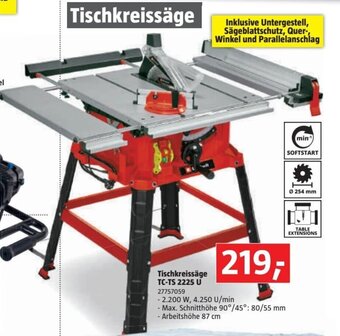 Bauhaus Tischkreissäge TC-TS 2225 U Angebot