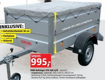 Bauhaus PKW-Anhänger LPA 206 U/B 21822375 Angebot
