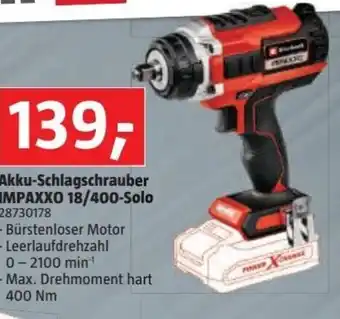 Bauhaus Einhell Akku-Schlagschrauber IMPAXXO 18/400-Solo Angebot