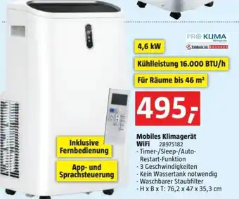 Bauhaus Mobiles Klimagerät WiFi Angebot