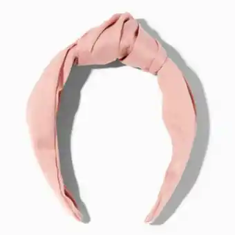 Claire's Pink blush satin knotted headband Angebot