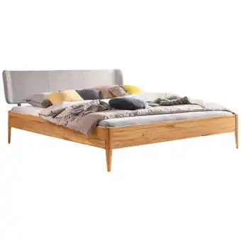 XXXLutz Bett 140/200 cm in buchefarben, hellgrau Angebot