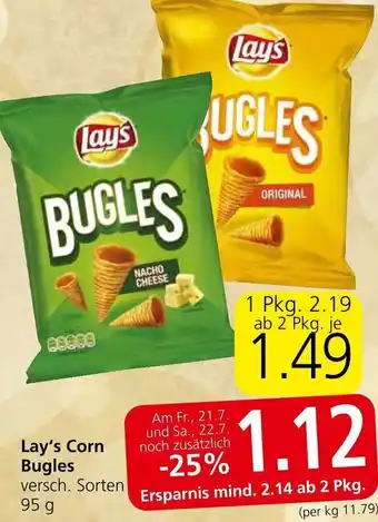 Spar Lay's Corn Bugles versch. Sorten 95 g Angebot