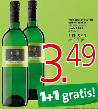 Spar Weingut Schloss Fels Grüner Veltliner Niederösterreich frisch & leicht 0,75 Liter Angebot