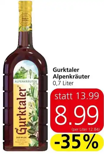 Spar Gurktaler Alpenkräuter 0,7 Liter Angebot